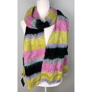 Free Press Nordstrom Colorful Striped Knit Scarf Acrylic NWT